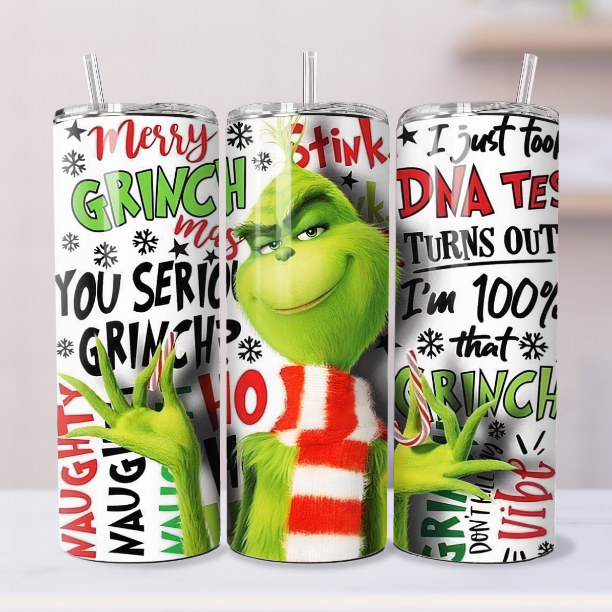 Grinch DNA Test - 20oz Skinny Tumbler