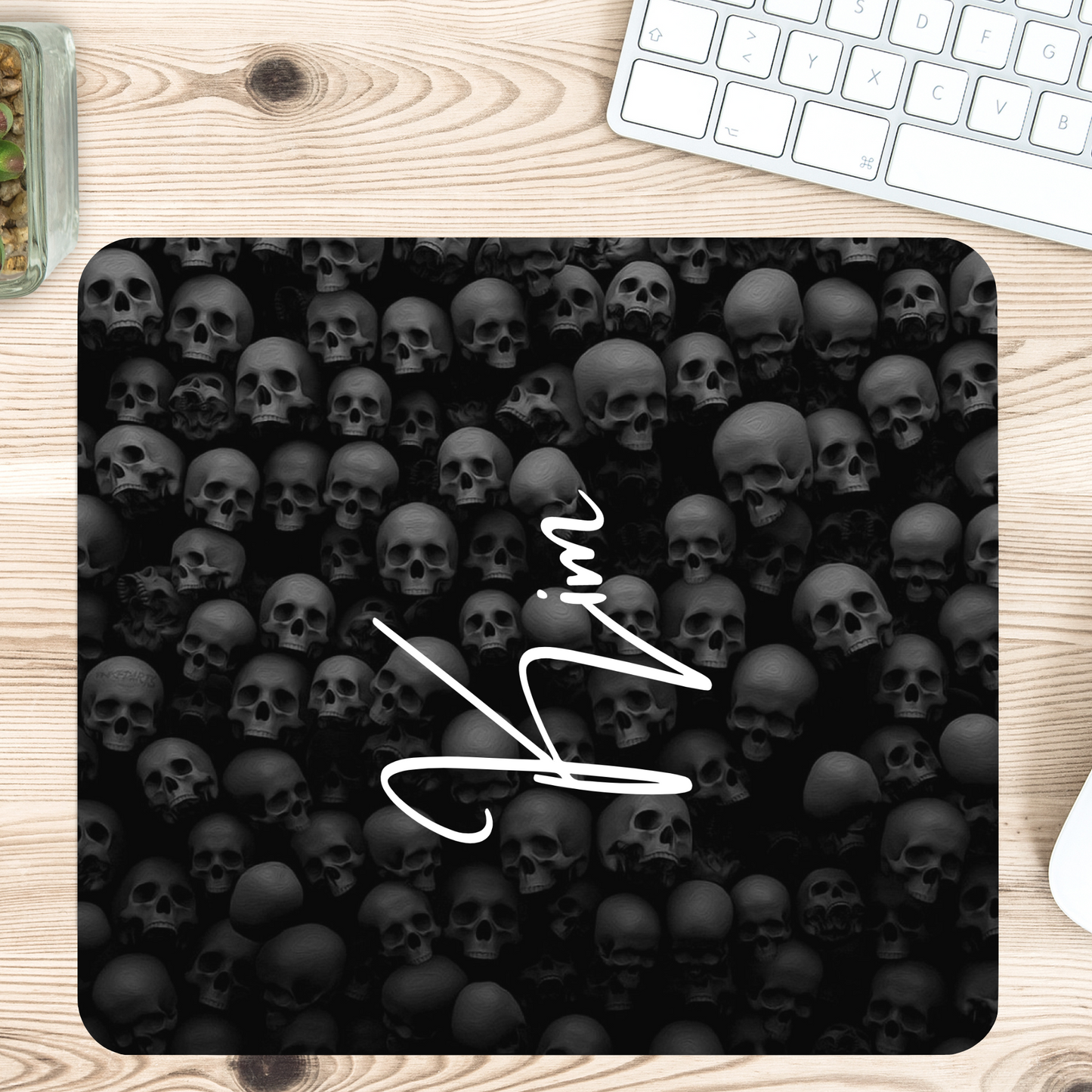 Personalized Skull Mouse Pad