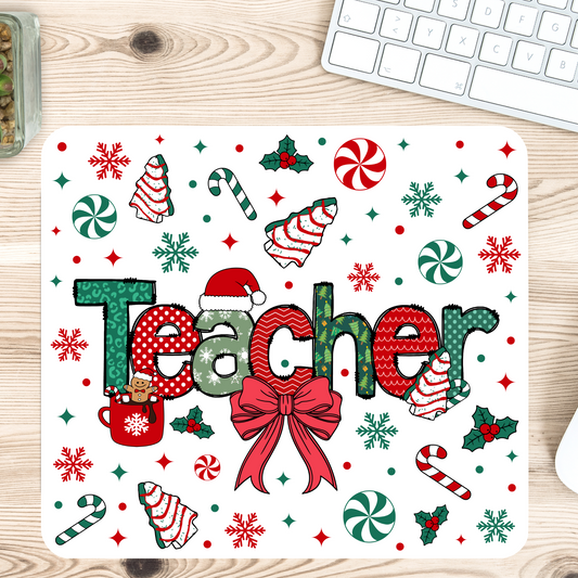 Christmas Teacher Mouse Pad