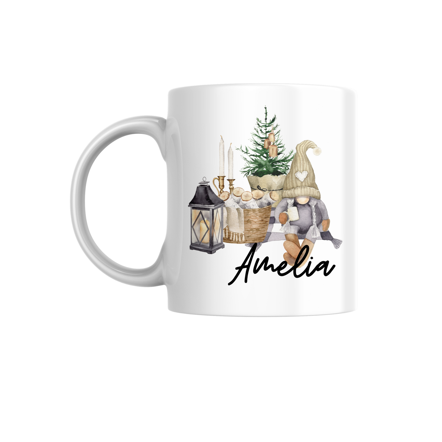 Personalized Christmas Gnome Mug