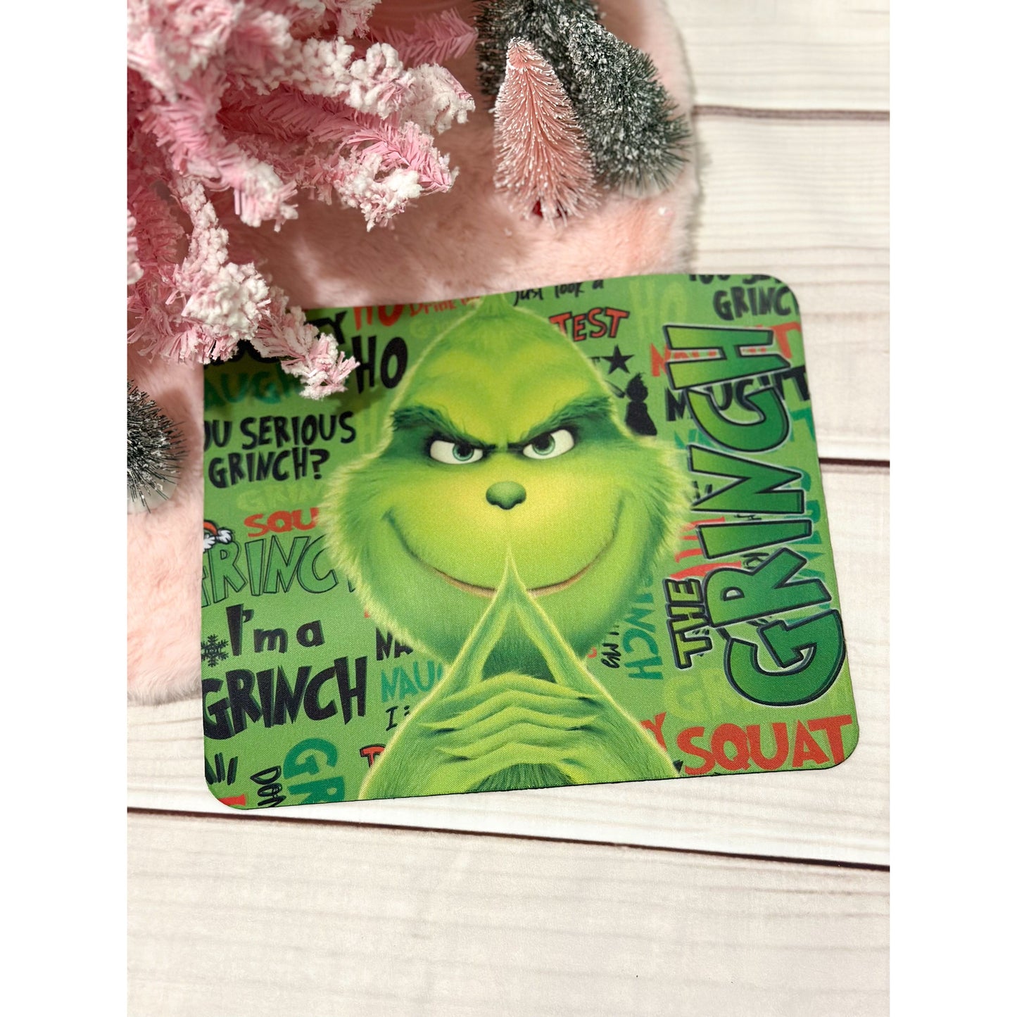 Green Grinch Mouse Pad