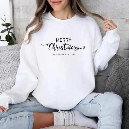 Merry Christmas Sweatshirt White