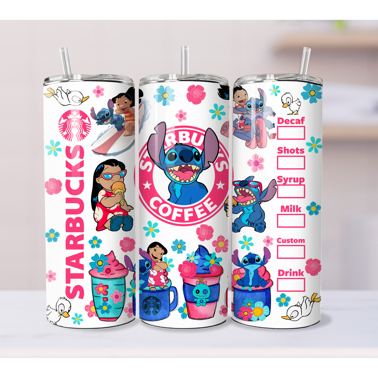 Pink Stitch 20oz Tumbler