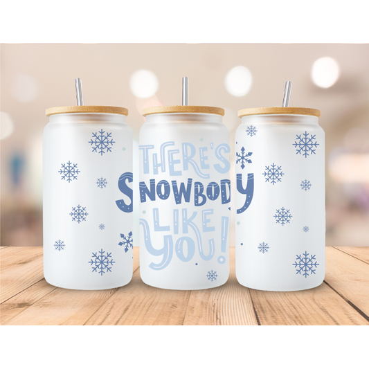 Snow Frosted Glass 16oz