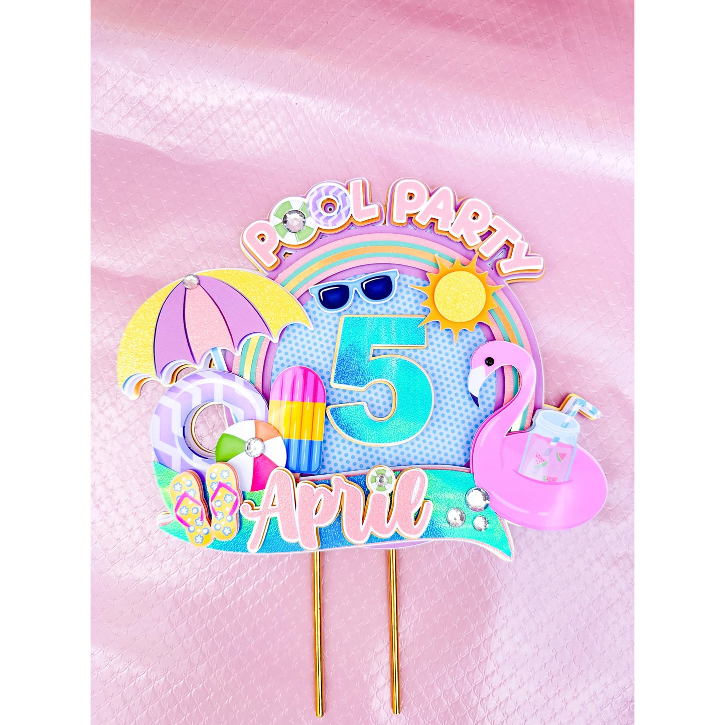 Cake Topper Pool Party