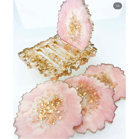 Pink & Gold Coaster