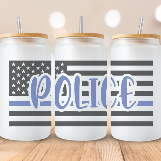 Police Glass Cup