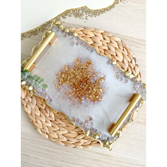 White & Gold Tray