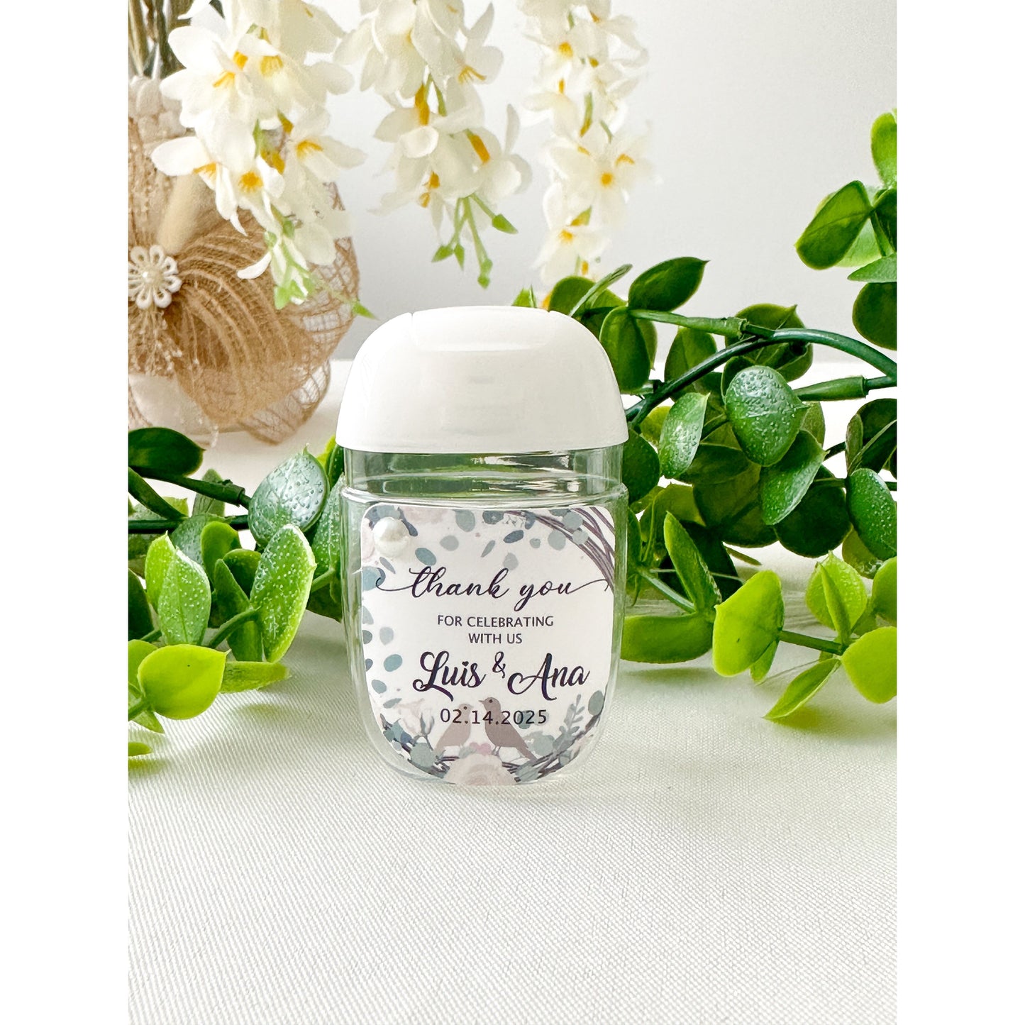 12 Pack Wedding Personalized Hand Sanitizer #1